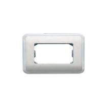 BJC 16664-B - PLACA 2 MOD. ANCHO/4 MOD. ESTR. BLANCO REHABITAT