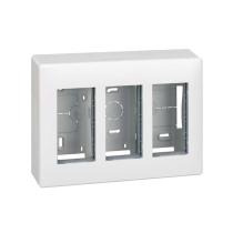 SIMON 51000003-030 - CAJA DE PARED DE SUPERFICIE PARA 3 ELEMENTOS DOBLES BLANCO