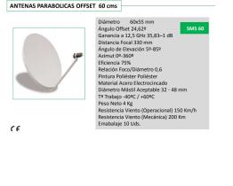 SURMEDIA SPAIN SMS60P - ANTENA PARABOLICA 60CM + LNB