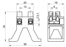 TEKOX F6-CPE - PORTATUBO FLUORESCENTE 2.5MM