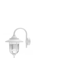 FABRILAMP 126061001 - APLIQUE EXTERIOR CANELA 1XE27 BLANCO IP44 POLICARB