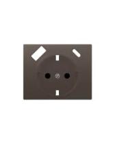 BJC 18724-USB-CH - TAPA BASE ENCHUFE SEGURIDAD 2 USB CHOCOLATE IRIS