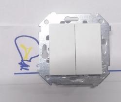 CEESE 7012-01 - DOBLE CONMUTADOR 10A 250V BLANCO