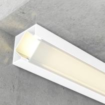 LEDME-EUROPA LM3728 - PERFIL DE ALUMINIO ESQUINA LACADO BLANCO 2 METROS