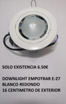 OUTLET CECODO 716CR13B - DOWNLIGHT MINI REDONDO EMPOTRAR E-27  BLANCO HALOPACK