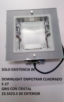 OUTLET CECODO 590010 - DOWNLIGHT CUADRADO EMPOTRAR GRIS E-27 HALOPACK