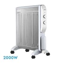 FABRILAMP 202012074 - RADIADOR DE MICA ABRIGO 2000W 4ELEMENTOS BLANCO/PLATA 2POTEN